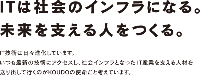KOUDOで学び明るい未来を実現!